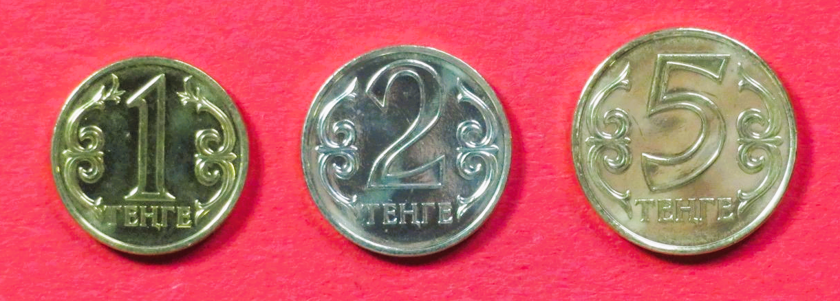 Kazakhstan, 1/2/5 Tenge, 2014/2006/2013, uncirculated (UNC)