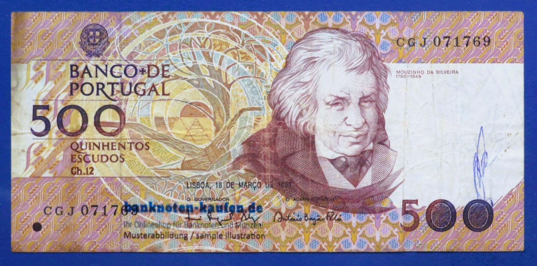 Portugal, 500 Escudos, 1993, gebraucht (USED / F), P-180e