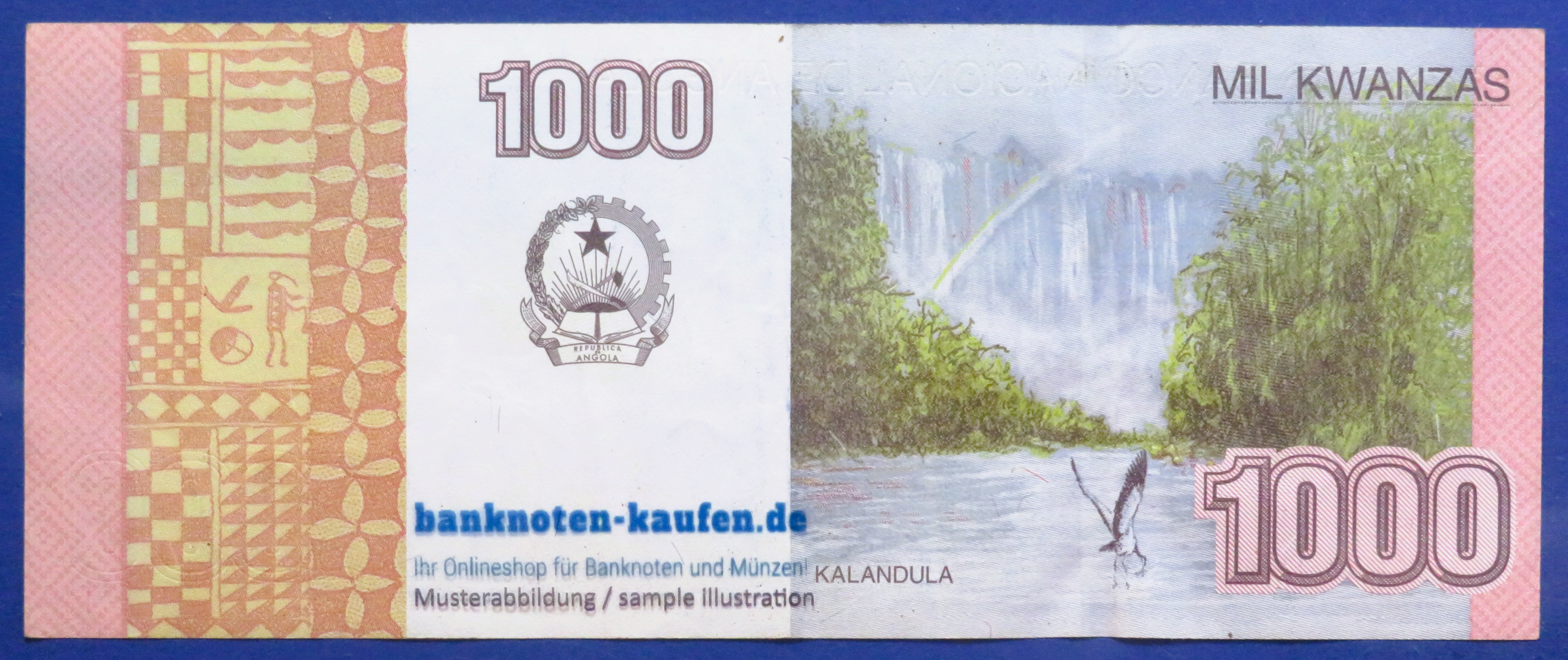 Angola - 1,000 Kwanzas, 2012, circulated (USED / VF+), P-156a