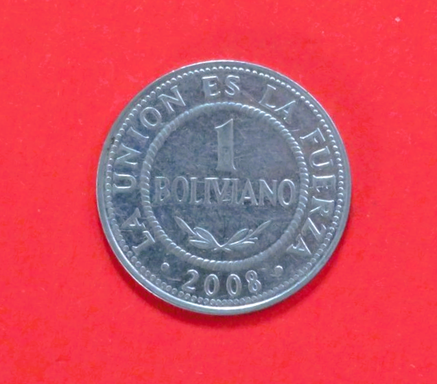 Bolivien, 1 Boliviano, 1987-2008, gebraucht (used / ss)