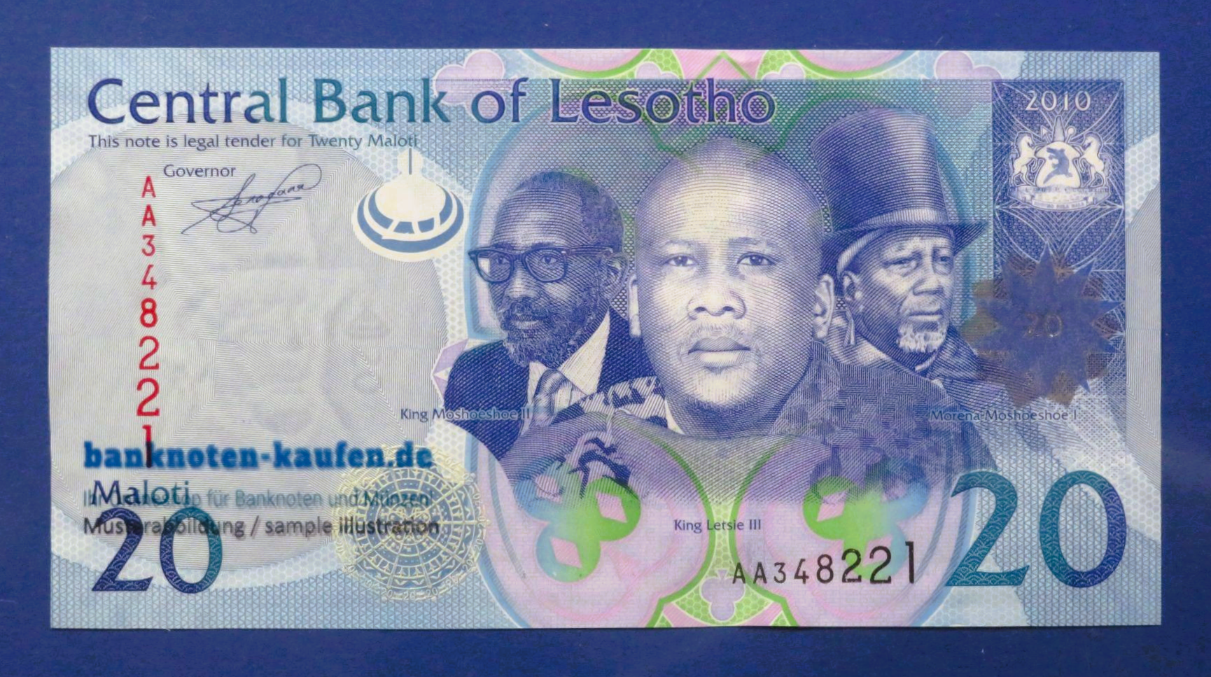 Lesotho, 20 Maloti, 2010, kassenfrisch (UNC), P-22