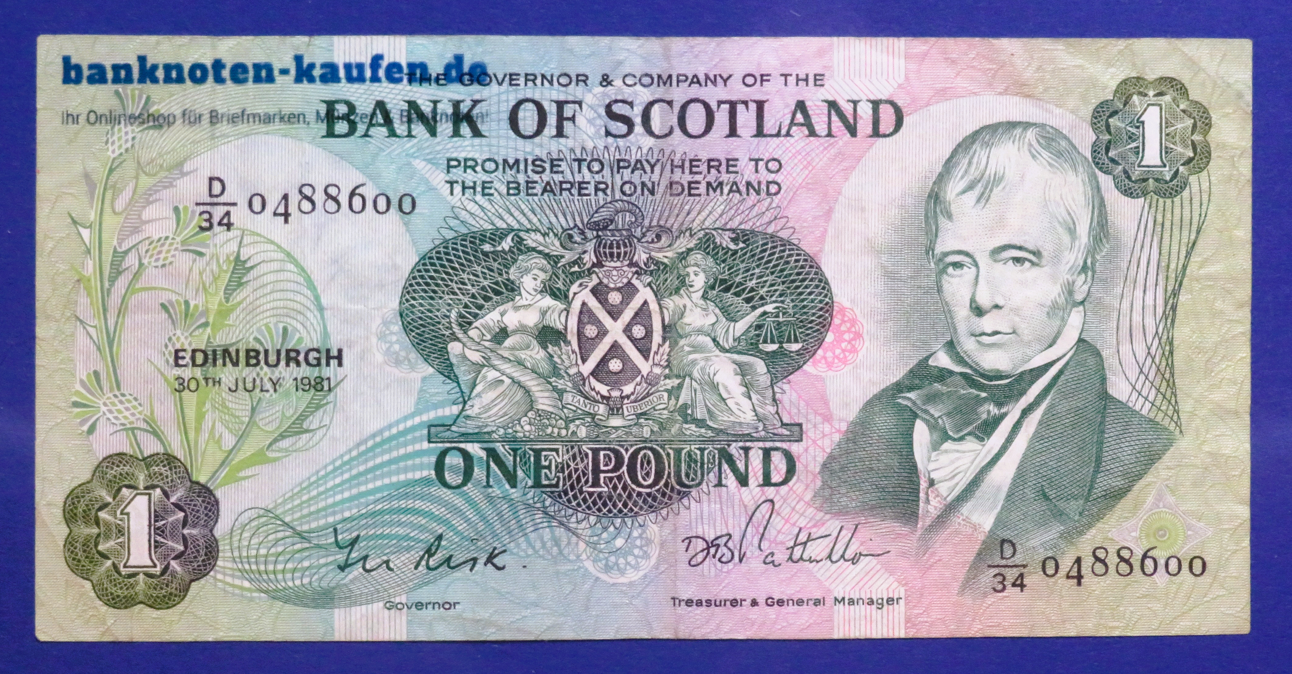 Scotland, 1 Pound, 1981, circulated (USED / VF), P-111e