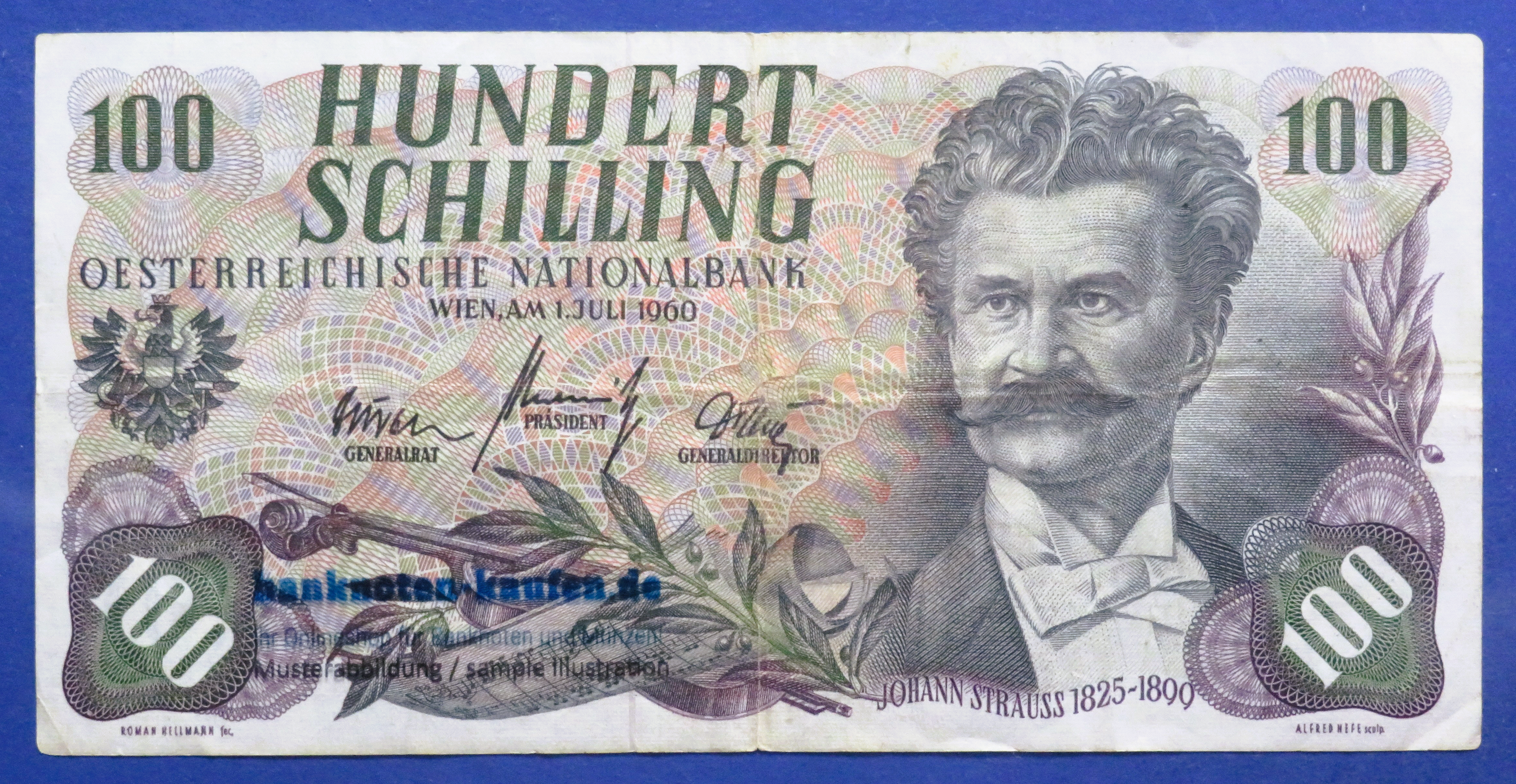 Austria, 100 Schilling, 1960, circulated (USED / VF-), P-138