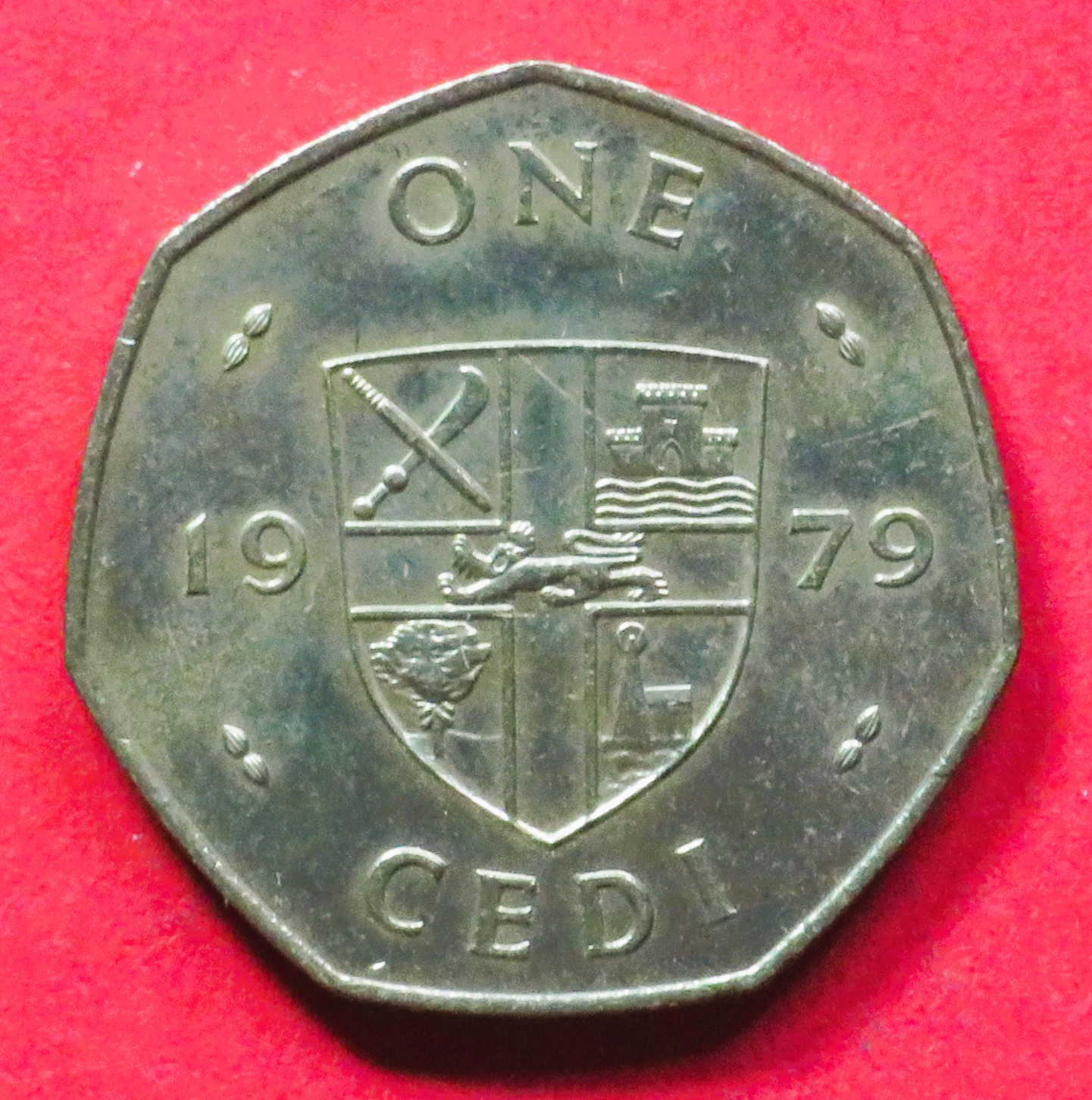 Ghana: 1 Cedi, 1979, gebraucht (used / vz), # 19