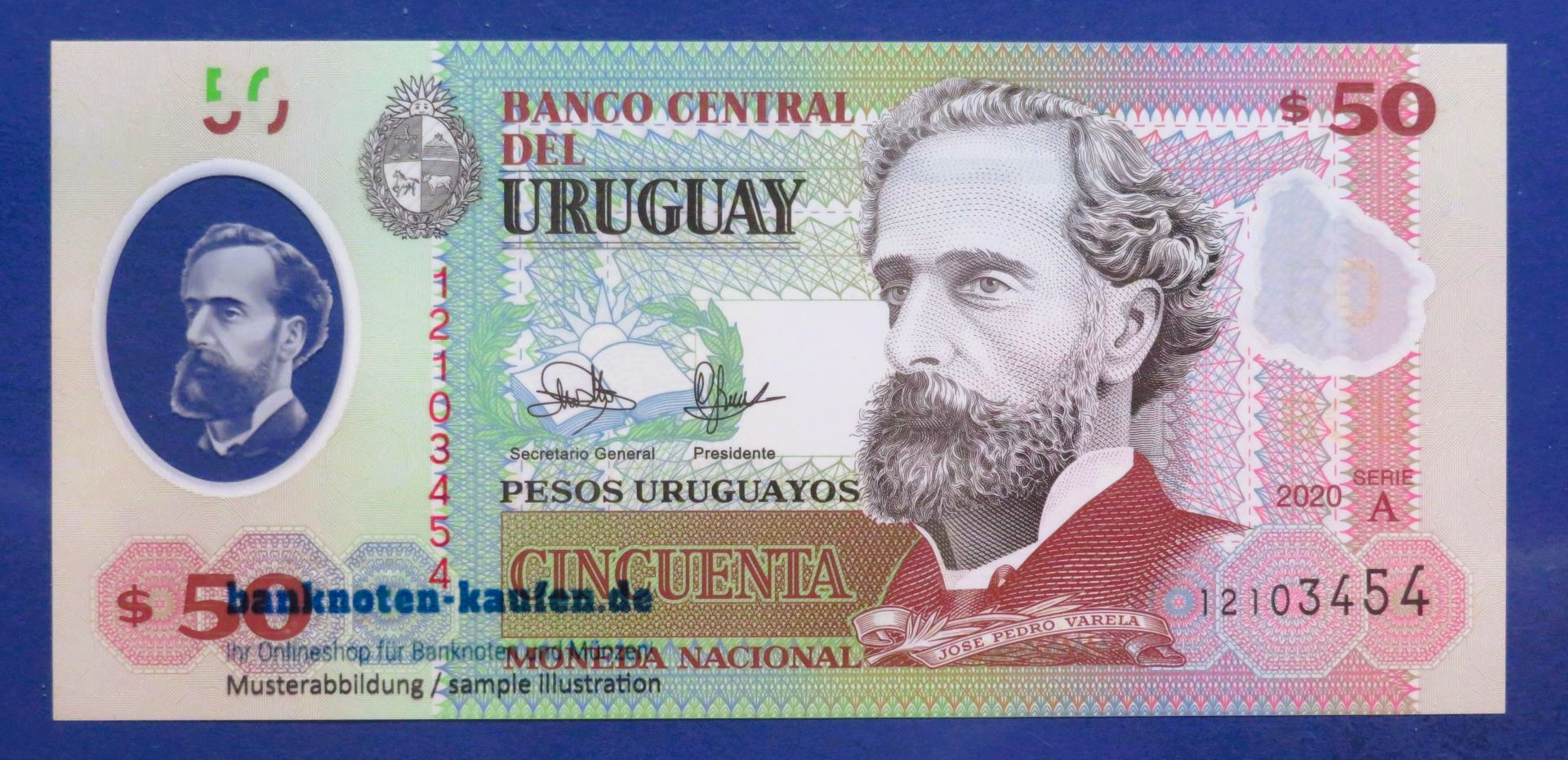Uruguay, 50 Pesos Uruguayos, 2020, uncirculated (UNC), Polymer, P-102
