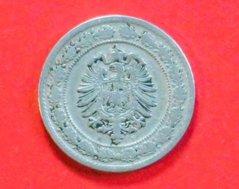 Deutsches Reich: 20 Reichspfennig, 1888 gebraucht (used / ss), # 6