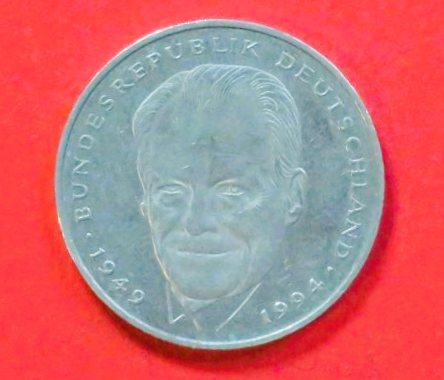 Bundesrepublik Deutschland: 2 Deutsche Mark, 1994-2001, gebraucht (used / ss), # 182