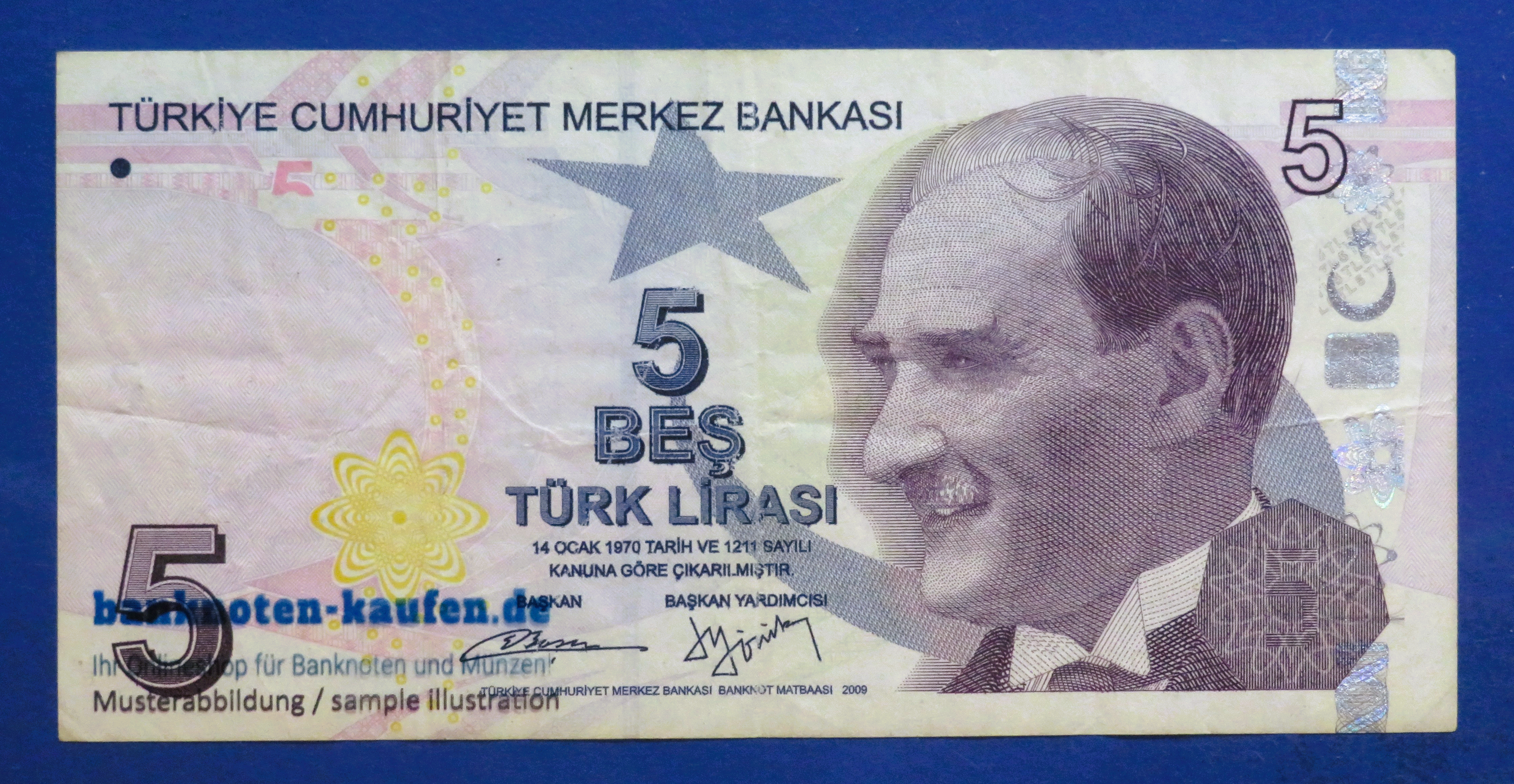 Turkey, 5 Lira, 2009, circulated (USED / VF), P-222