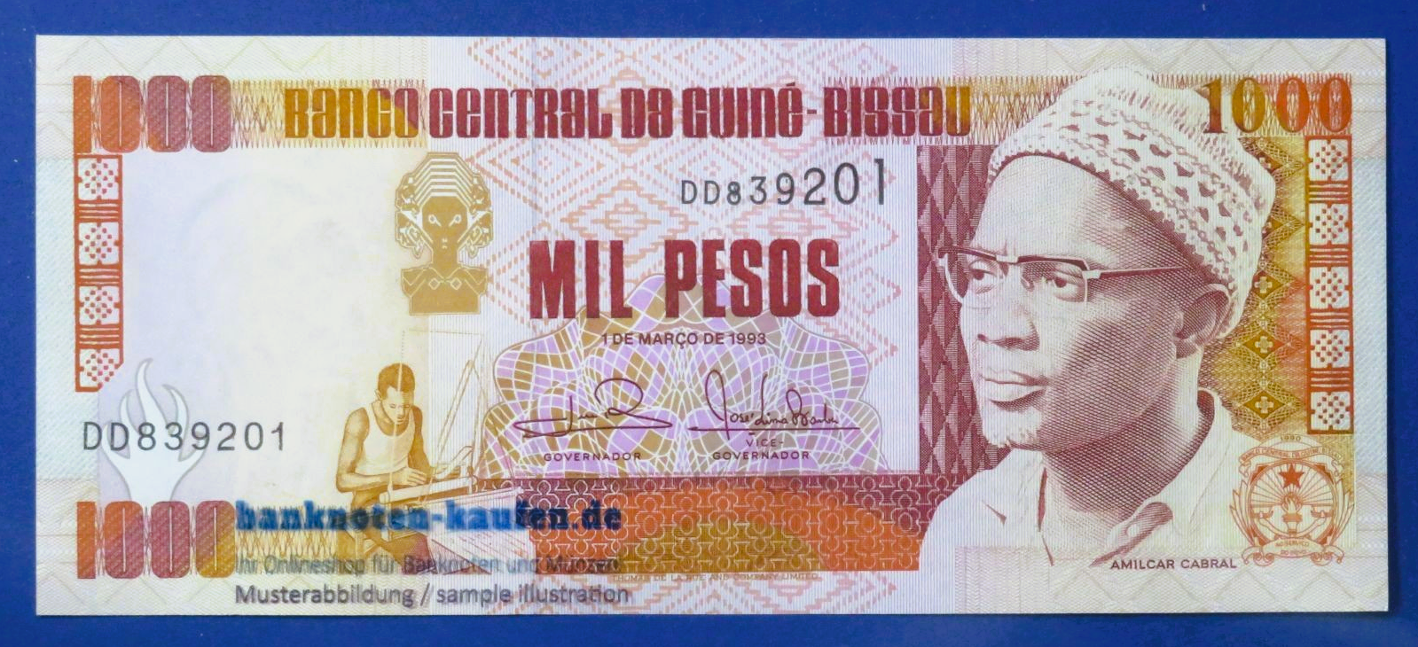 Guinea-Bissau - 1,000 Pesos, 1993, uncirculated (UNC), P-13b