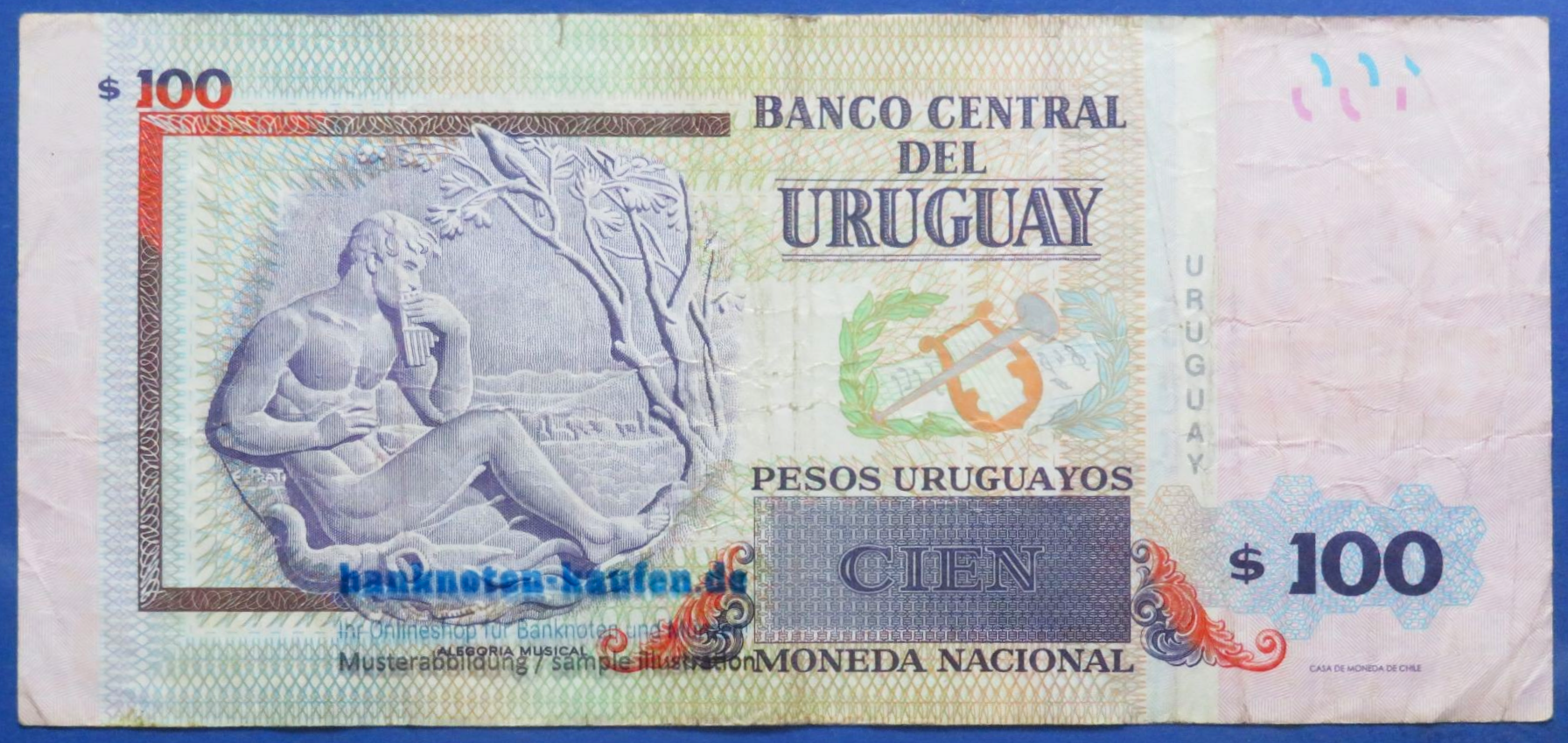 Uruguay, 100 Pesos Uruguayos, 2019, gebraucht (USED / F), P-95b