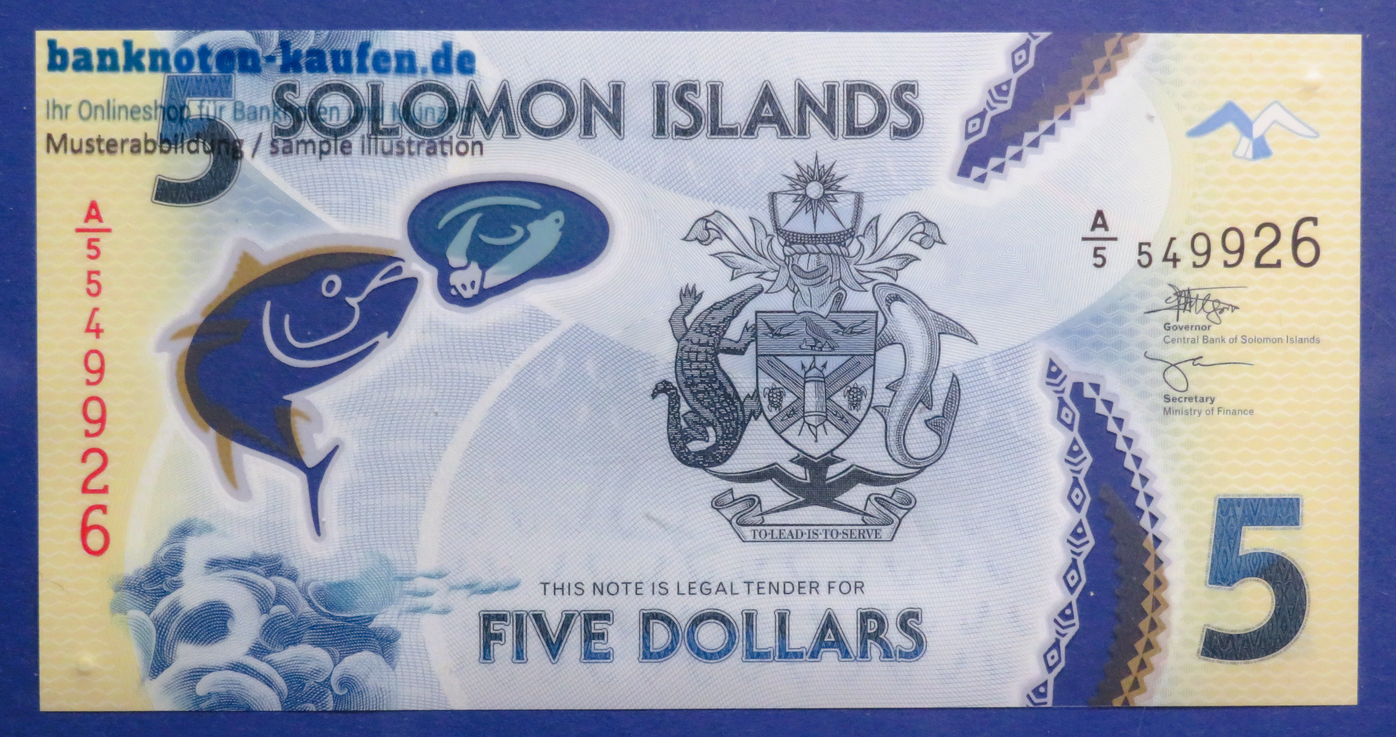 Solomon Island, 5 Dollars, 2022ND, uncirculated (UNC), Polymer, P-38b