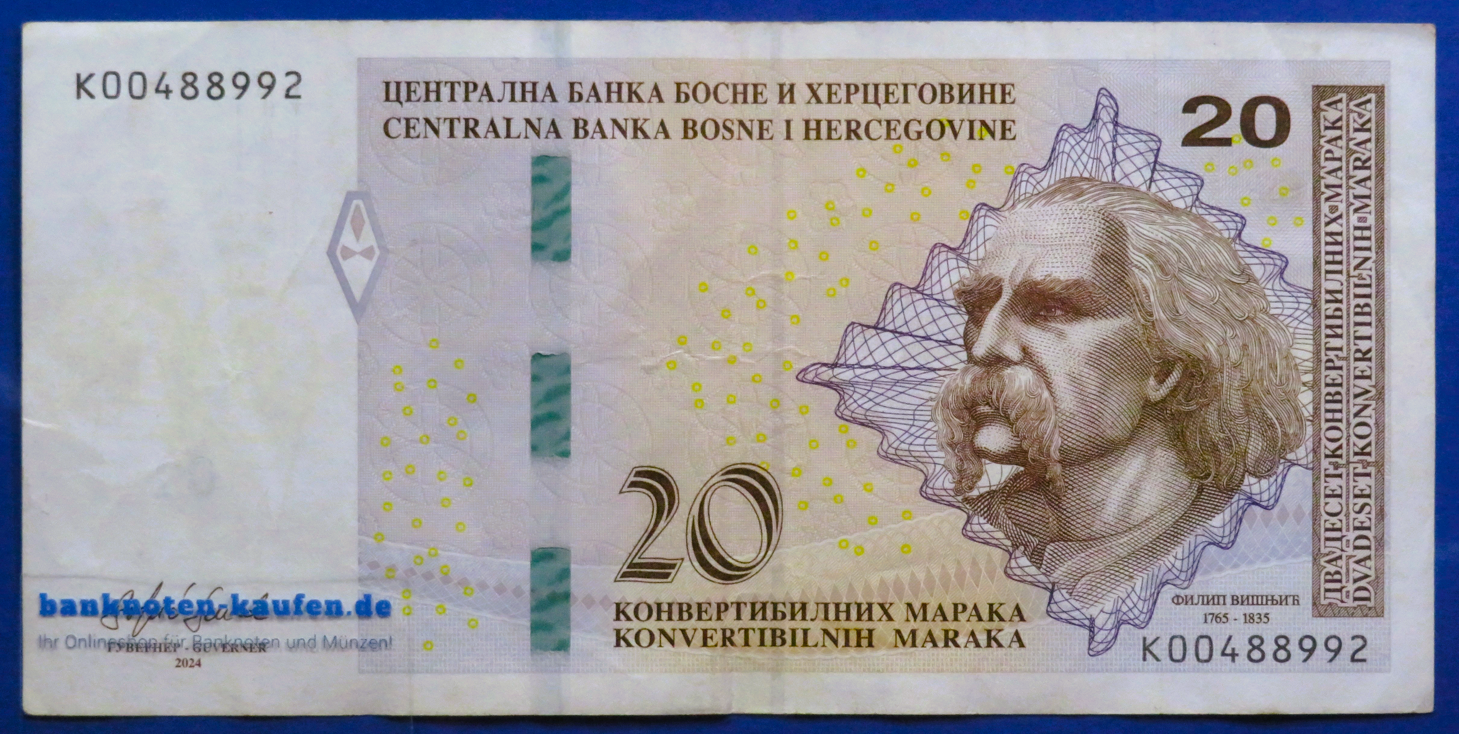 Bosnien und Herzegowina, 20 Maraka, 2024,  gebraucht (USED / VF), P-83