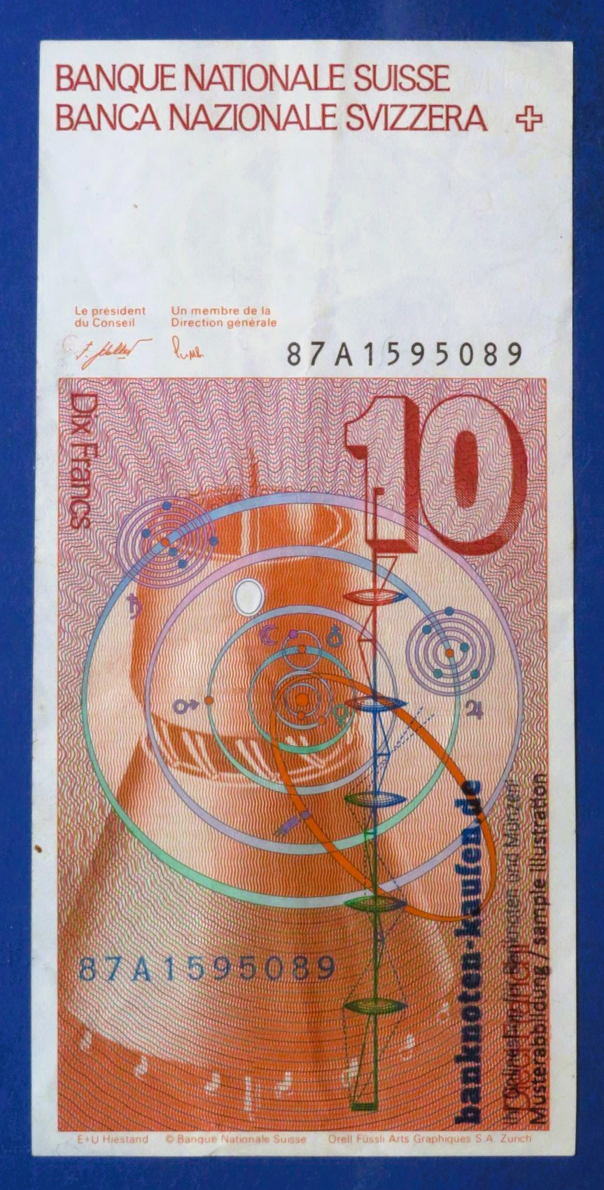Switzerland, 10 Franken, 1987, circulated (USED / VF), P-53g