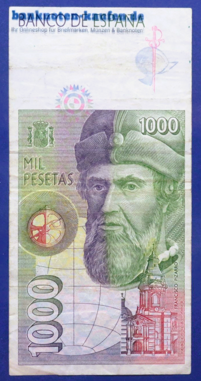 Spanien, 1.000 Pesetas, 1992, gebraucht (USED / VF-), P-163
