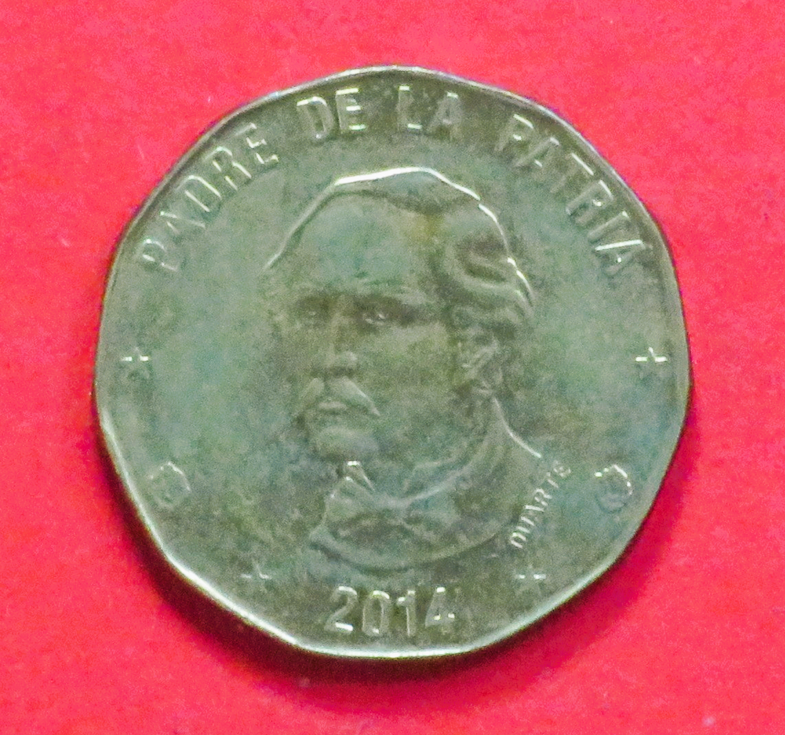 Dominikanische Republik: 1 Peso, 1992-1993, gebraucht (used / vz), # 102.2
