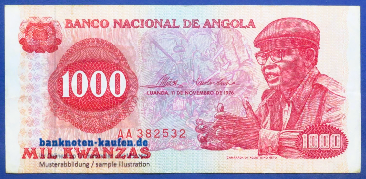 Angola, 1.000 Kwanzas, 1976, gebraucht (USED / VF), P-113