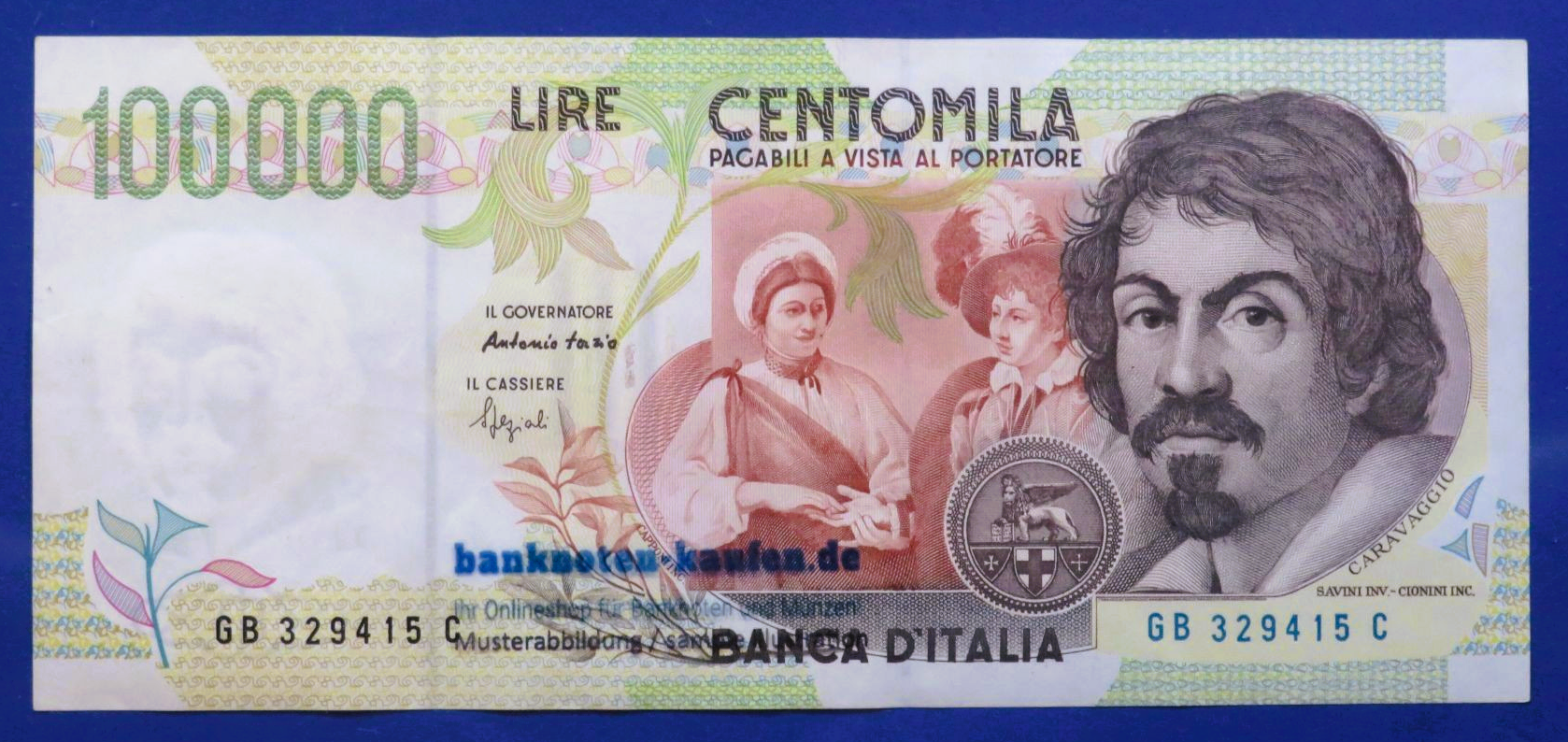 Italy - 100,000 Lire, 1994, circulated (USED / XF), P-117a