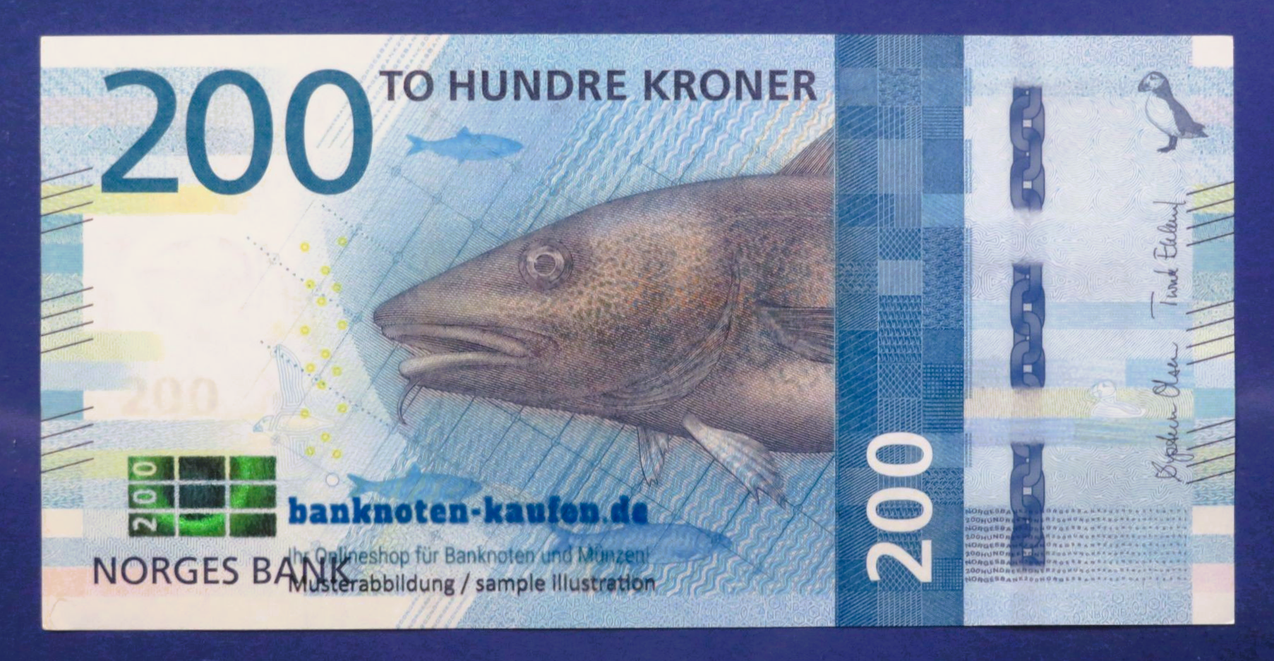 Norway, 200 Kroner, 2016, about uncirculated (AU), P-55