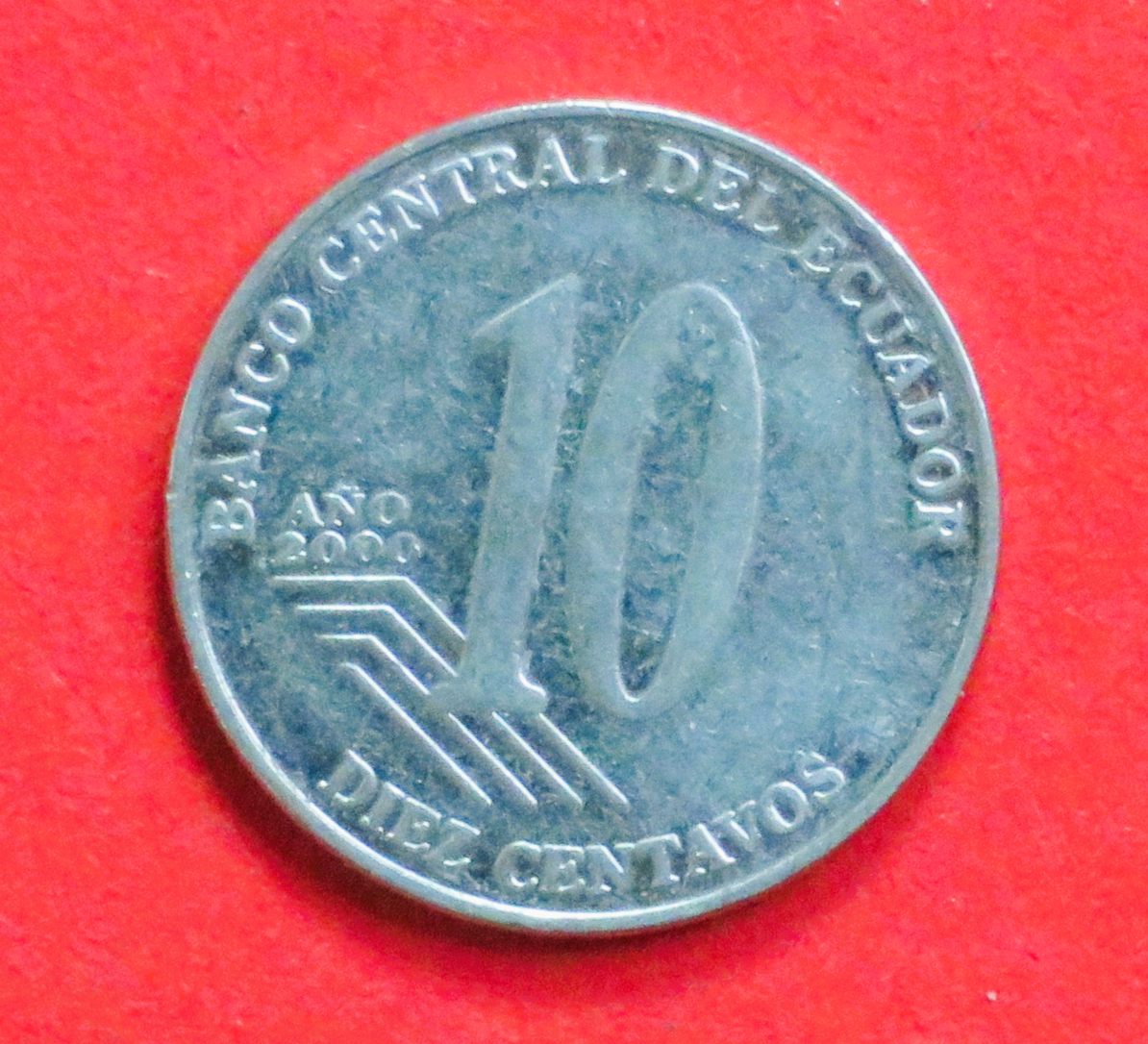 Ecuador: 10 Centavos, 2000, gebraucht (used / ss-vz), # 102