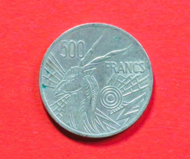 Central African States:  500 Francs (B), 1977, circulated (used / vf), # 23