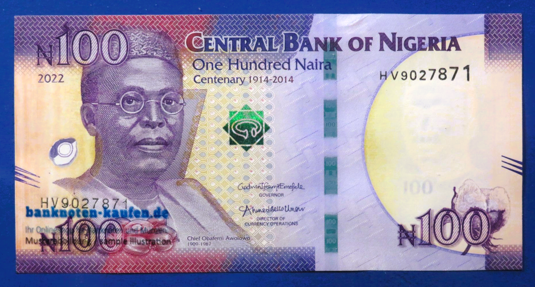 Nigeria, 100 Naira, 2022, about uncirculated (AU), P-41d