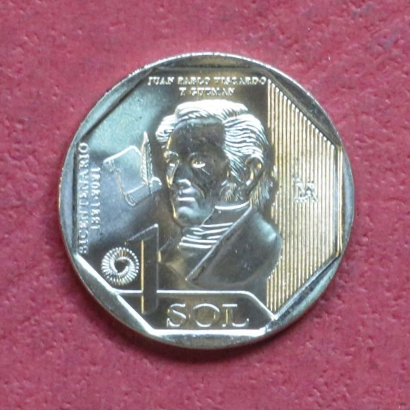 Peru, commemorative coin, 1 Sol, 2020, uncirculated (UNC), "J. P, Viscardo y Guzman"