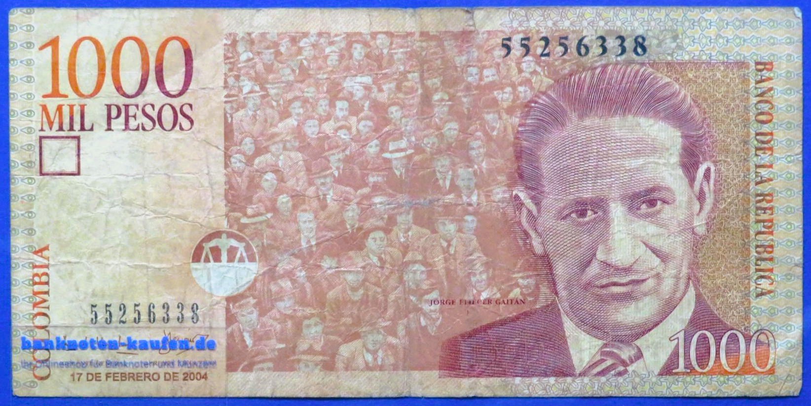 Kolumbien, 1.000 Pesos, 2004, gebraucht (USED / VG), P-450g