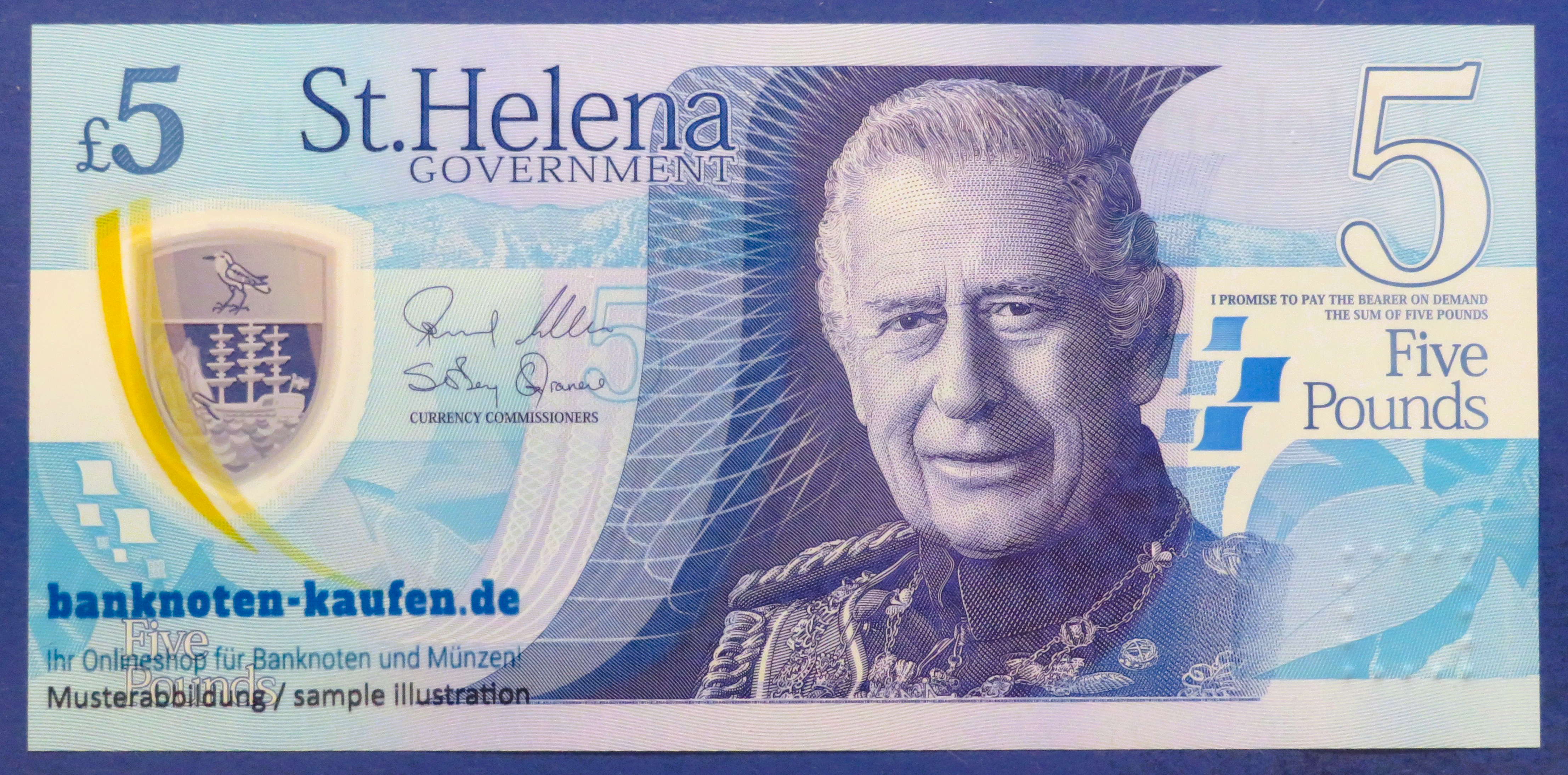 St. Helena, 5 Pounds, 2026ND, uncirculated (UNC), Polymer, P-new