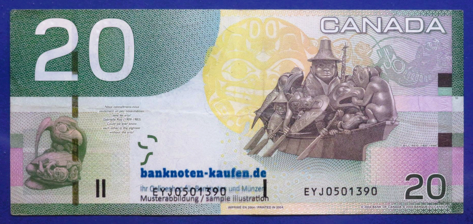 Canada, 20 Dollars, 2004, circulated (USED / VF), P-104a