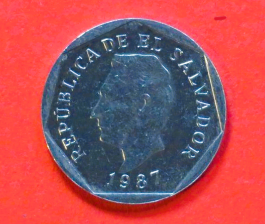 El Salvador: 10 Centavos, 1987, gebraucht (used / vz), # 45