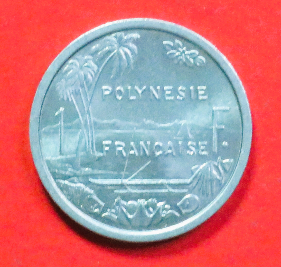 französisch Polynesien: 1 Franc, 1975+, gebraucht (used / vz), # 12