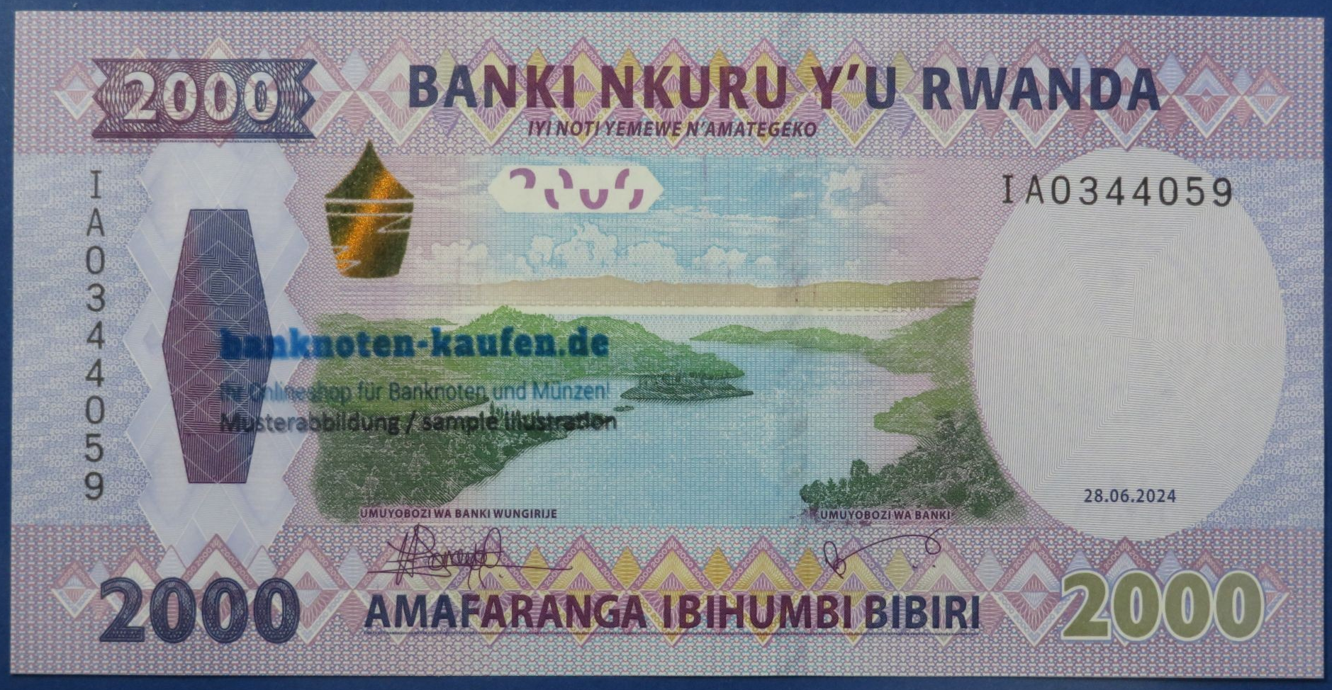 Rwanda - 2,000 Francs, 2024, uncirculated (UNC)