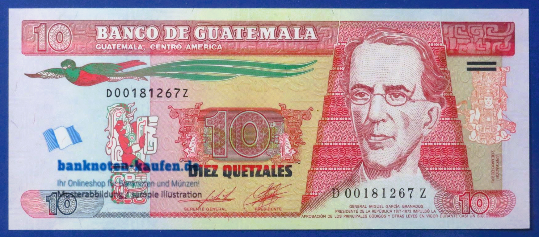 Guatemala, 10 Quetzales, 2012, uncirculated (UNC), P-123c  