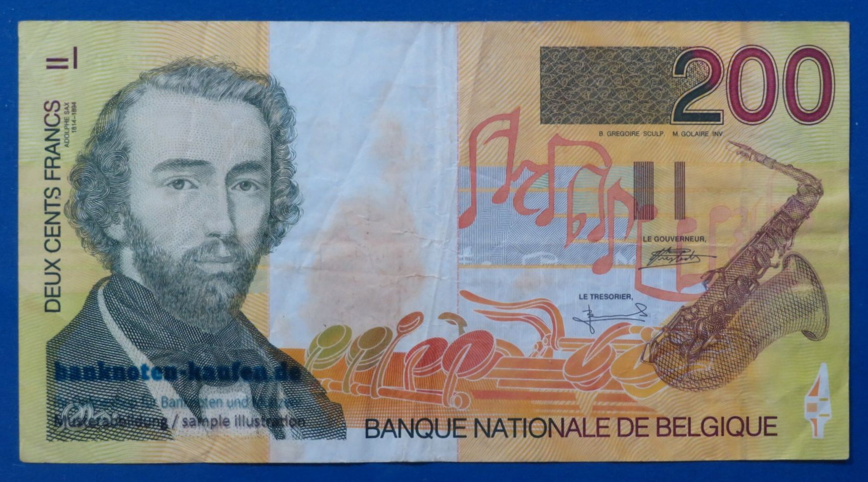 Belgium, 200 Francs, 1995ND, circulated (USED / VF-), P-148