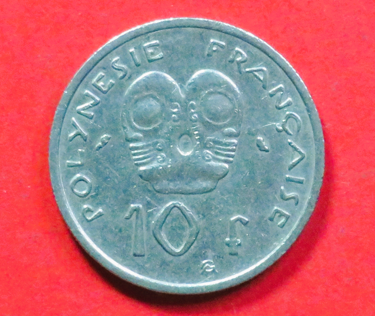 französisch Polynesien: 10 Francs, 1967, gebraucht (used / ss), # 9