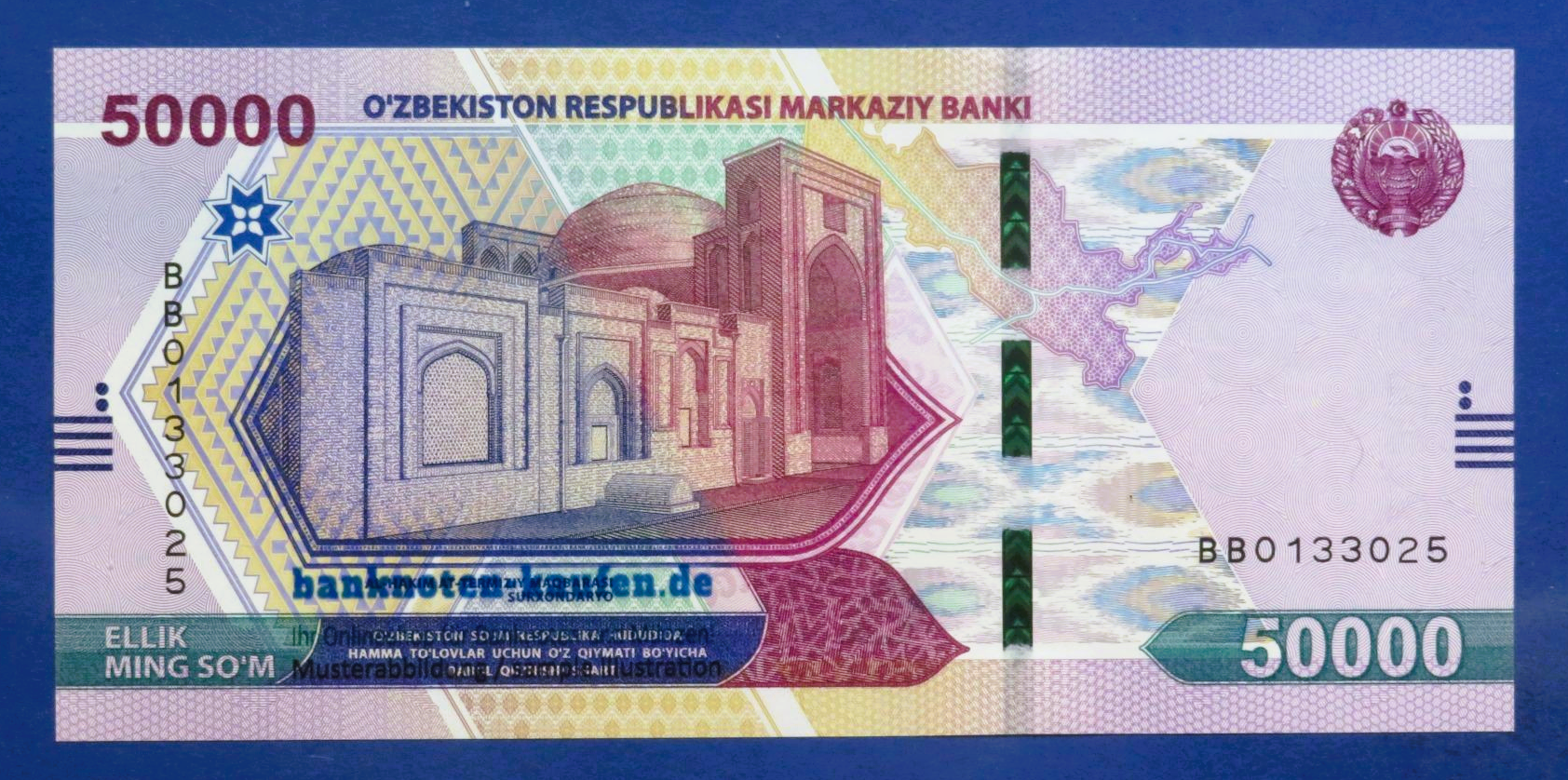 Uzbekistan - 50,000 Som, 2021, uncirculated (UNC), P-91