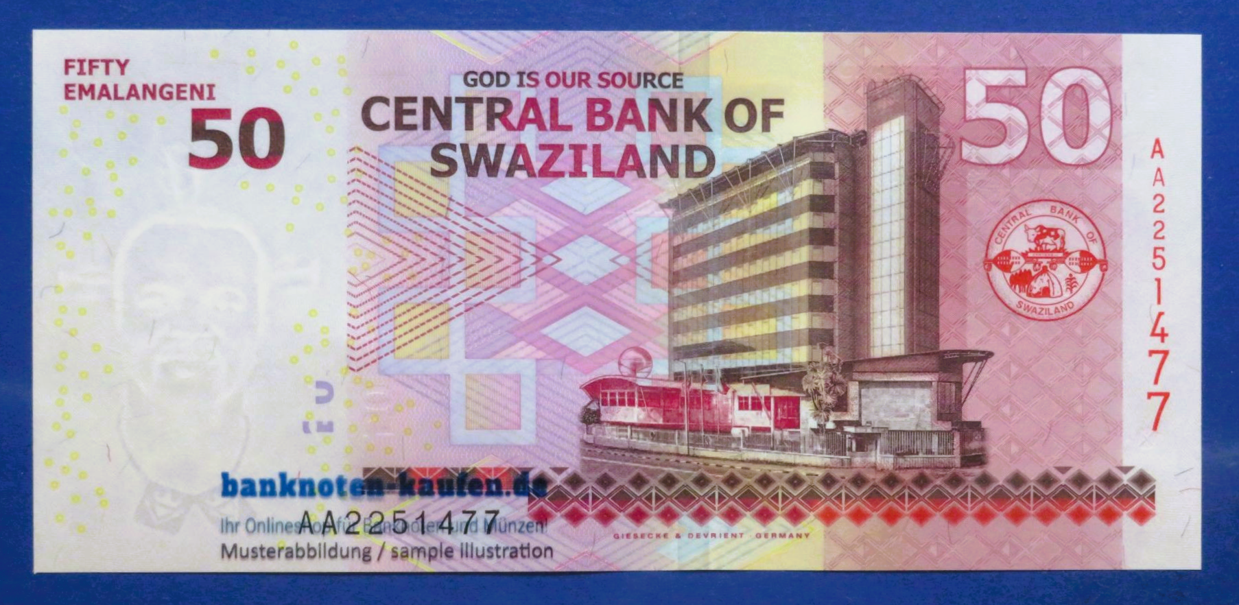 Swasiland, 50 Emalangeni, 2010, kassenfrisch (UNC), P-38