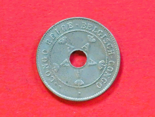 Belgisch Kongo:  10 Centimes, 1911, gebraucht (used / vz), # 18.1