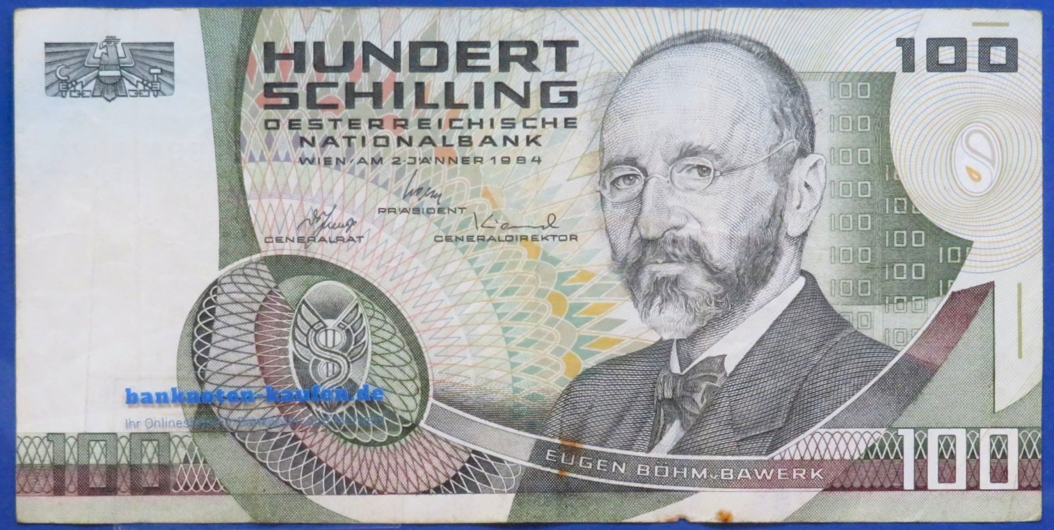 Österreich, 100 Schilling, 1984, gebraucht (USED / VF-), P-150