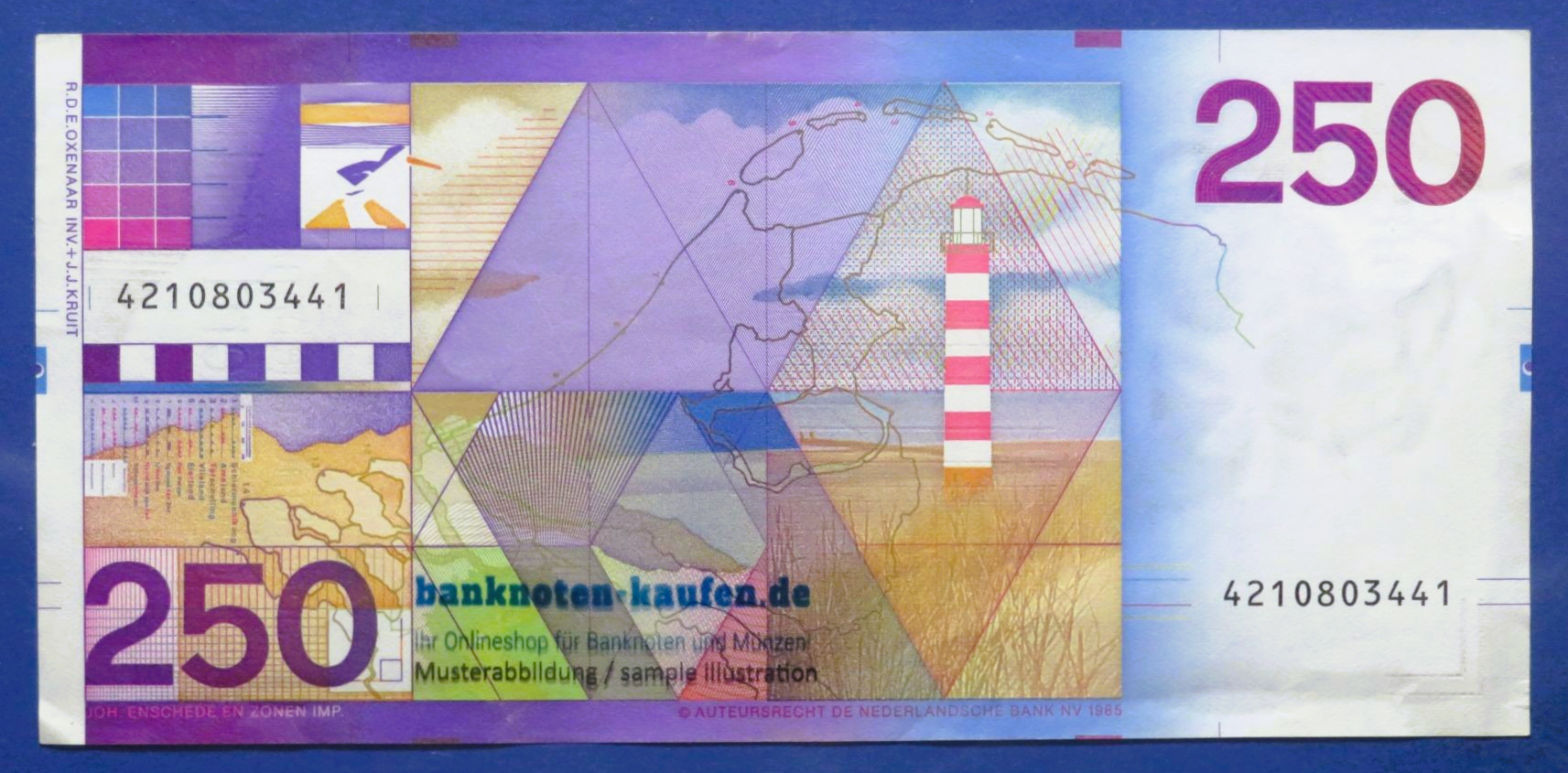 Netherlands, 250 Gulden, 1985, circulated (USED / VF), P-98a