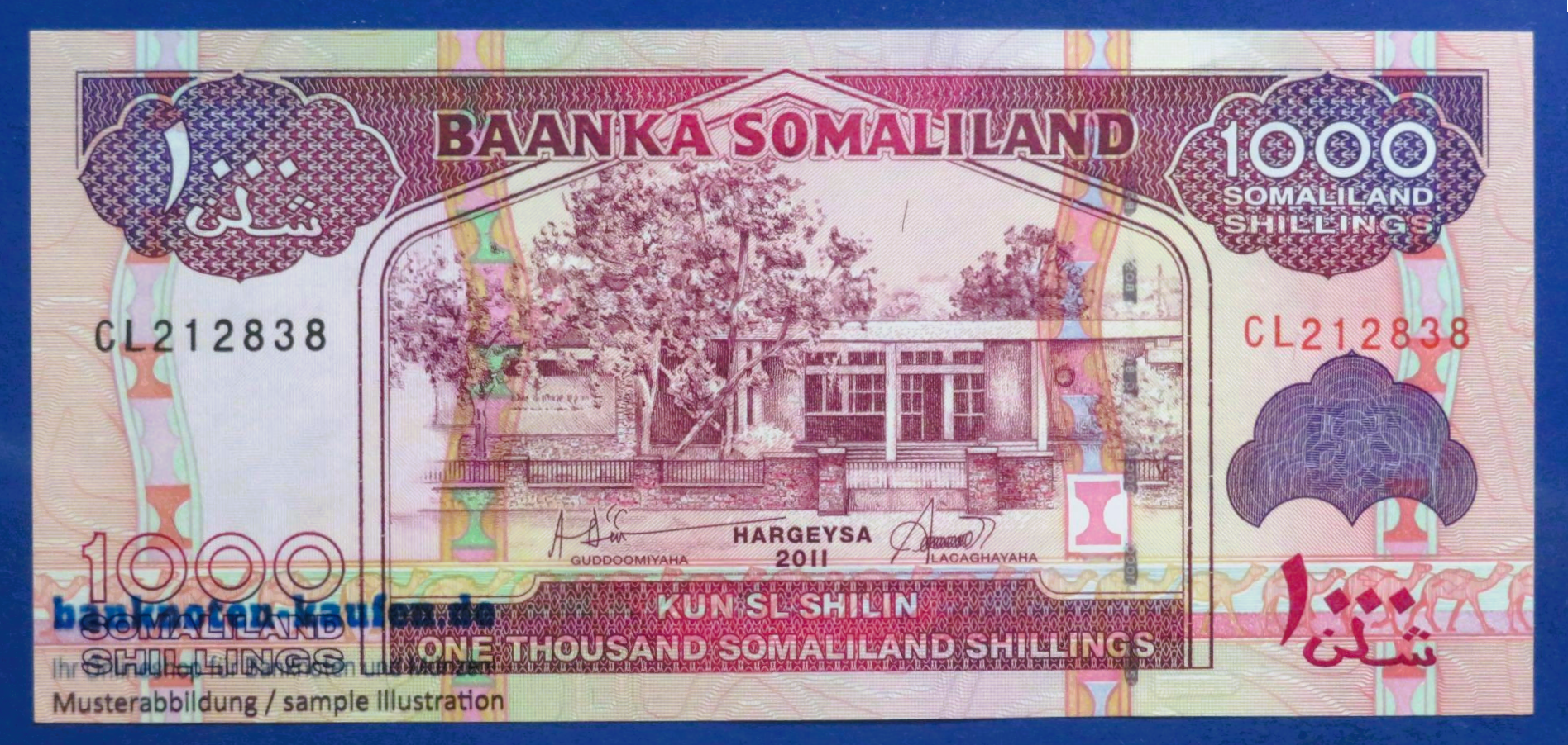 Somaliland - 1,000 Shillings, 2011, uncirculated (UNC), P-20a