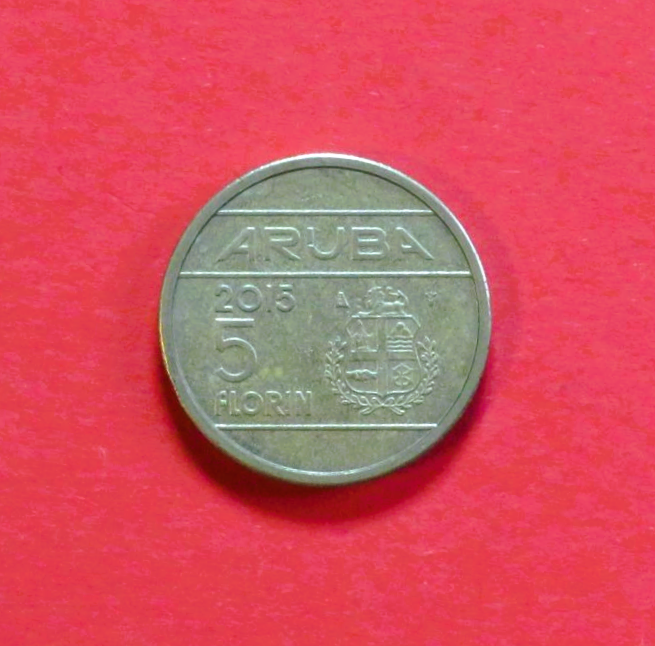 Aruba, 5 Florin, 2014+, circulated (USED / vf)