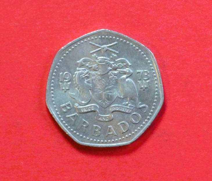 Barbados:  1 Dollar, 1973-1986, circulated (USED / vf), 10g