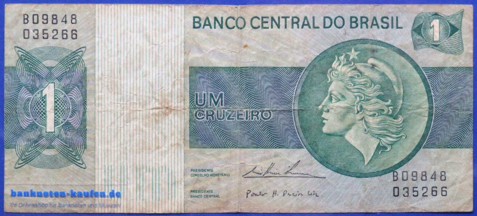 Brasilien, 1 Cruzeiro, 1972-80ND, gebraucht (USED / F), P-191Ab