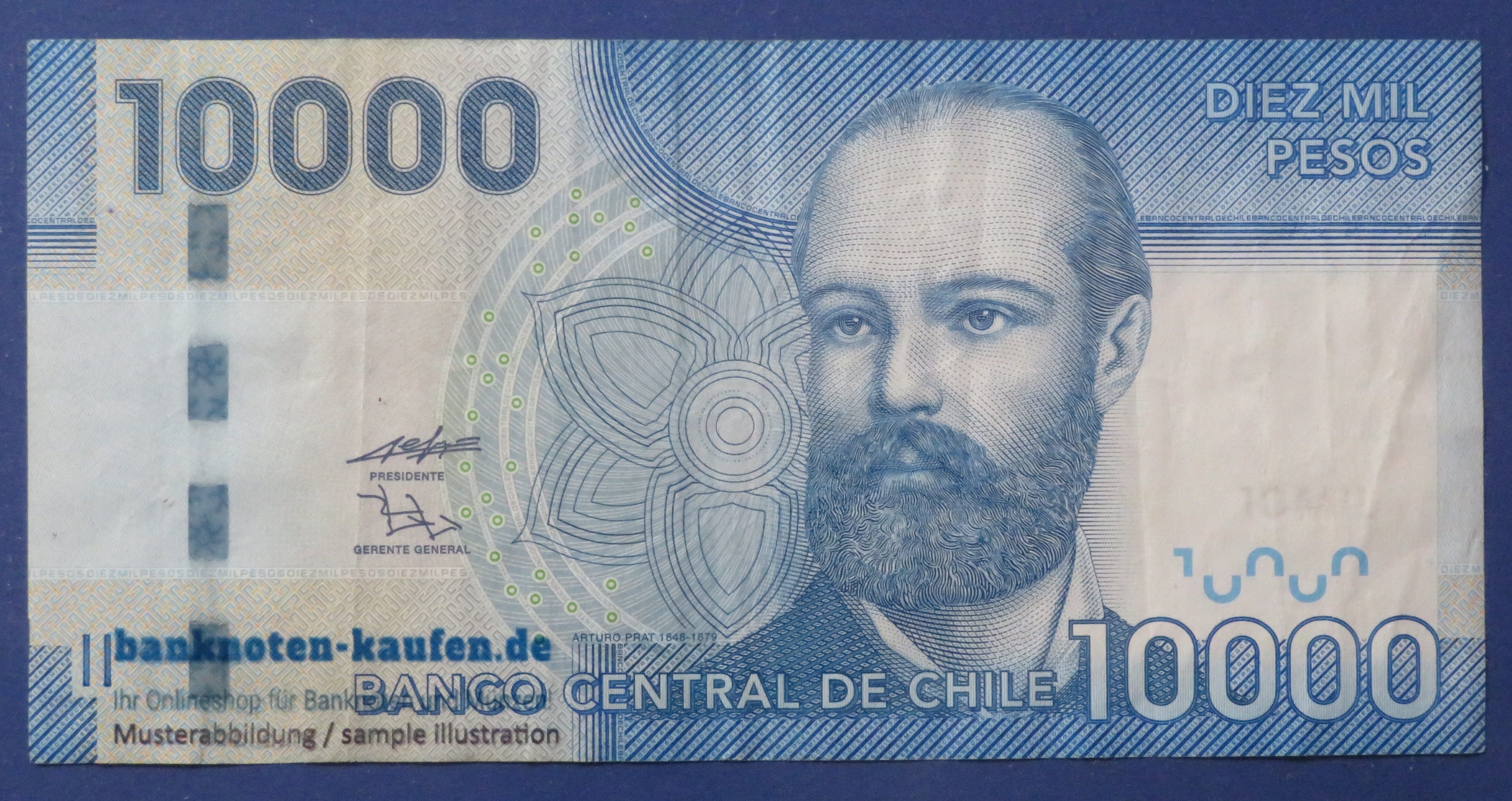 Chile - 10,000 Pesos, 2011, circulated (USED / VF), P-164
