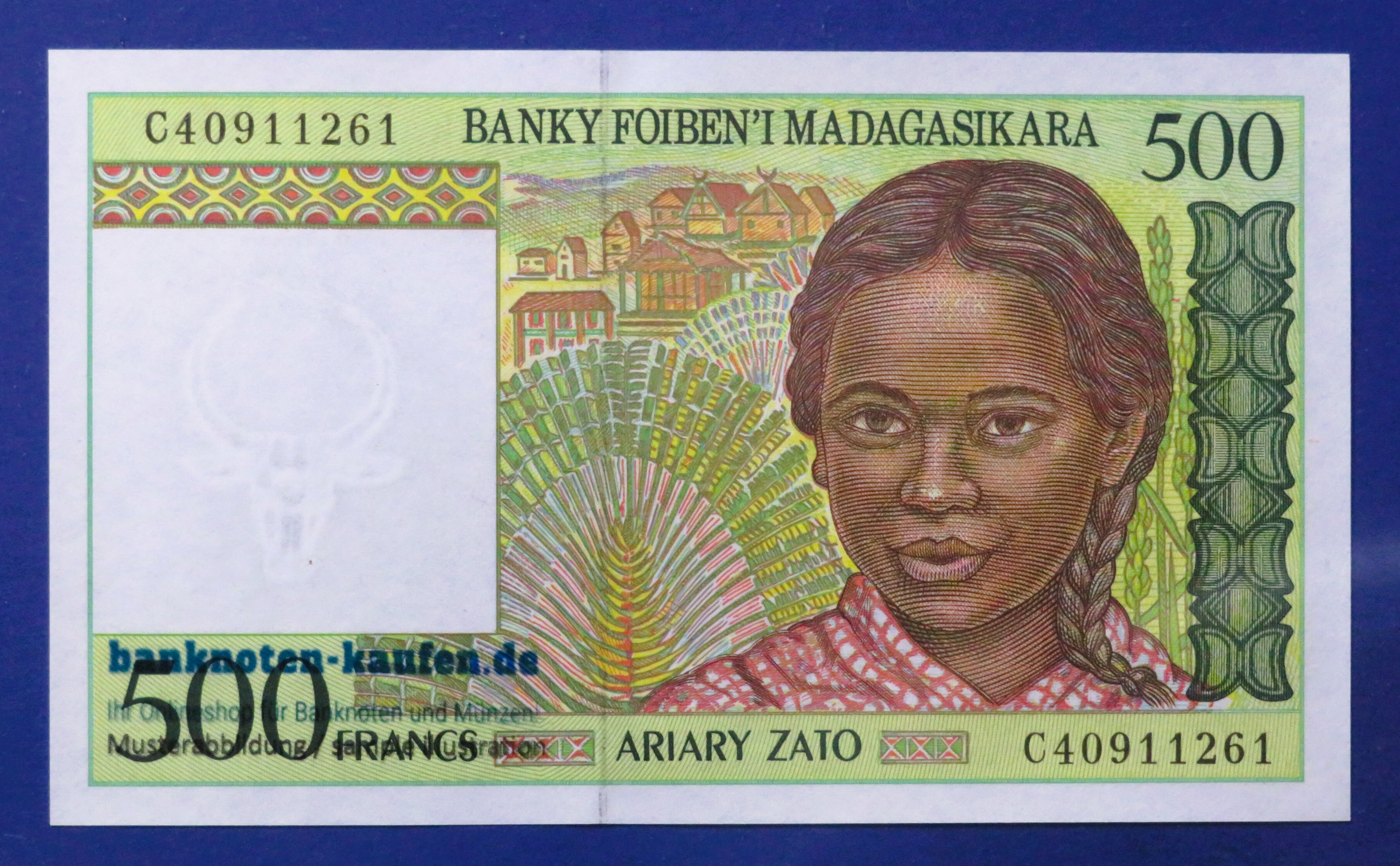 Madagaskar, 500 Francs, 1994ND, kassenfrisch (UNC), P-75