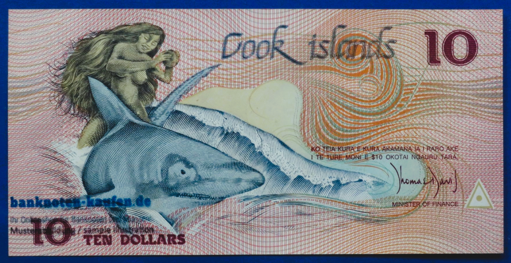 Cook Islands, 10 Dollars, 1987ND, about uncirculated (AU), P-4