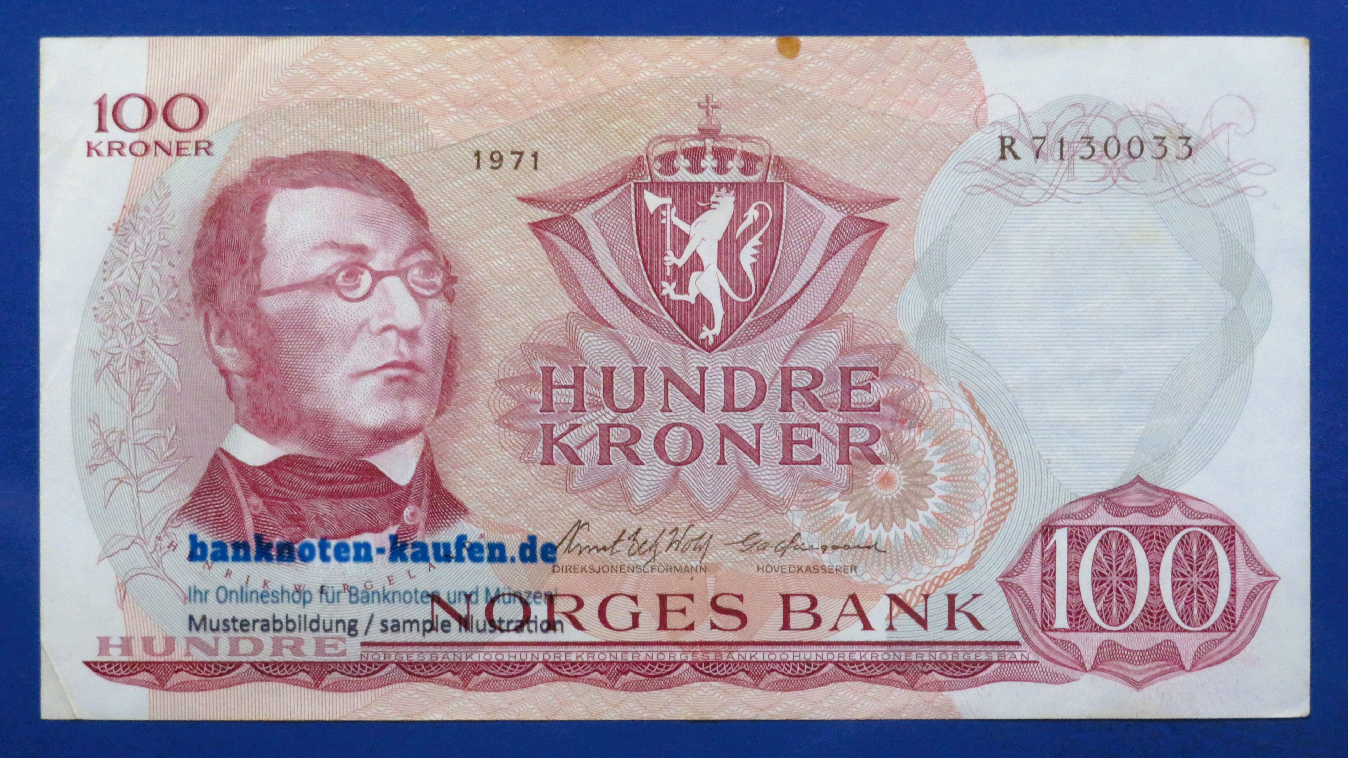 Norway, 100 Kroner, 1971, circulated (USED / VF+), P-38e