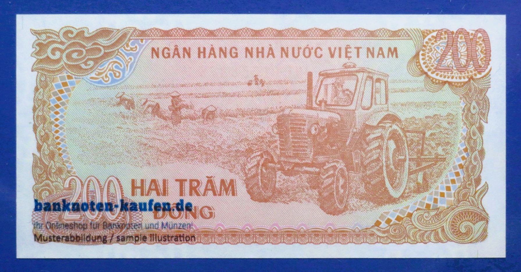 Vietnam, 200 Dong, 1987, kassenfrisch (UNC), P-100
