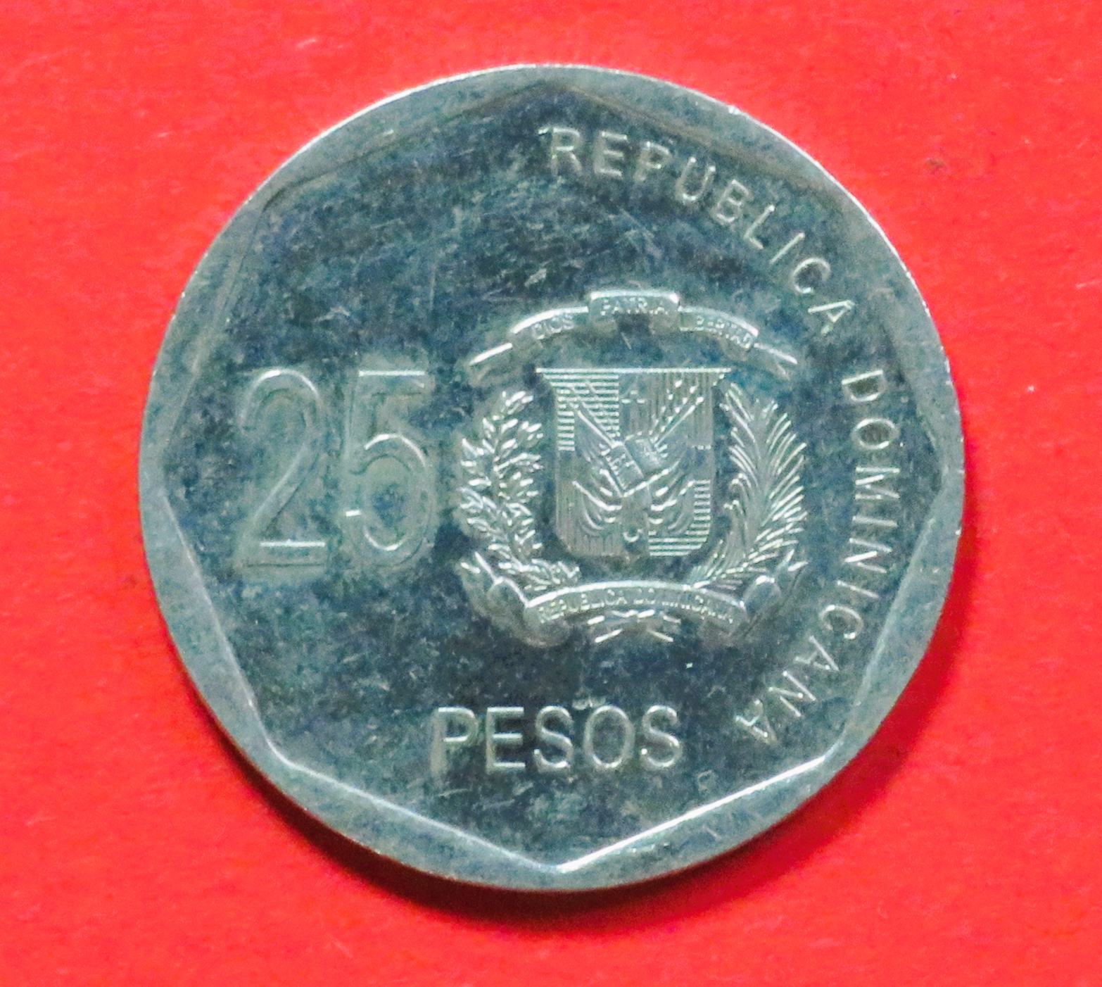 Dominikanische Republik: 25 Pesos, 2005+, gebraucht (used / ss-vz), # 151